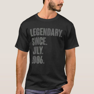 Legendary Since July 2006  16 Year Old 16th Birthd T-Shirt