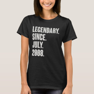 Legendary Since July 2008 14 Year Old 14th Birth T-Shirt