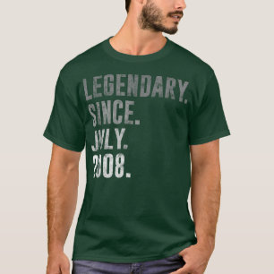 Legendary since July 2008 14th birthday vintage 20 T-Shirt