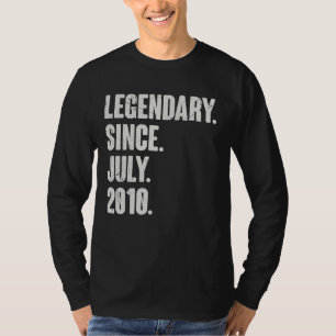 Legendary Since July 2010 12 Year Old 12th Birth T-Shirt