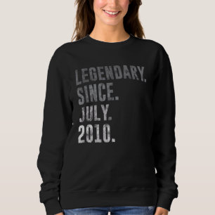 Legendary Since July 2010 12th Birthday Vintage 20 Sweatshirt
