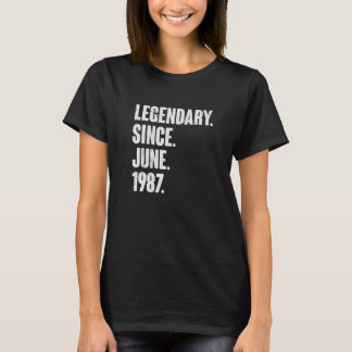 Legendary Since June 1987 35 Year Old 35th Birth T-Shirt