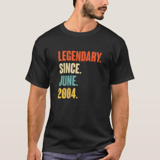 Legendary Since June 2004  18 Year Old  18th Birth T-Shirt