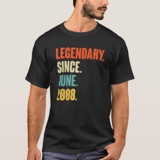 Legendary Since June 2008  14 Year Old  14th Birth T-Shirt