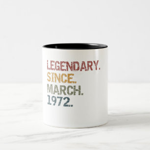 Legendary since march 1972 Two-Tone coffee mug