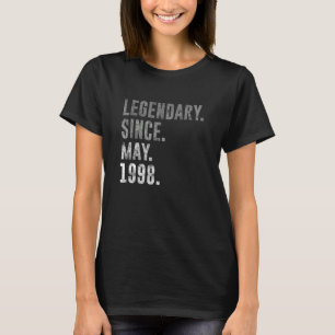 Legendary Since May 1998 24th Birthday Vintage 199 T-Shirt