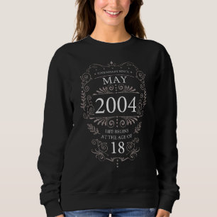 Legendary Since May 2004 18th Birthday Vintage Sweatshirt