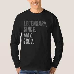 Legendary Since May 2007 15th Birthday Vintage 200 T-Shirt