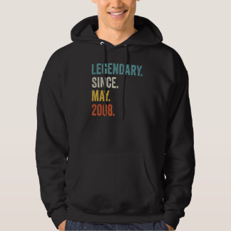 Legendary Since May 2008 14th Birthday Hoodie