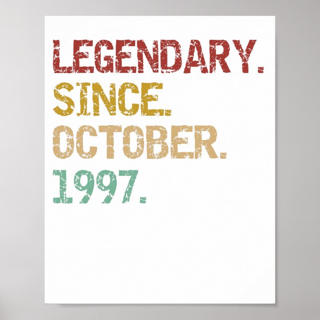 Legendary  since October 1997 Poster (Front)