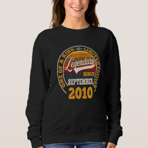 Legendary Since September 2010 12th Birthday  12 Y Sweatshirt