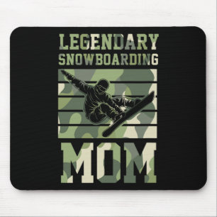 Legendary Snowboarding Mum 80s Retro Snowboarder  Mouse Pad