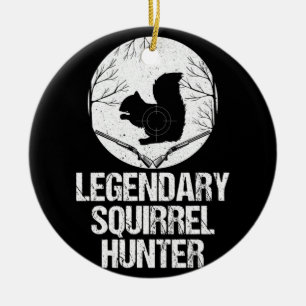 Legendary Squirrel Hunter Ceramic Ornament