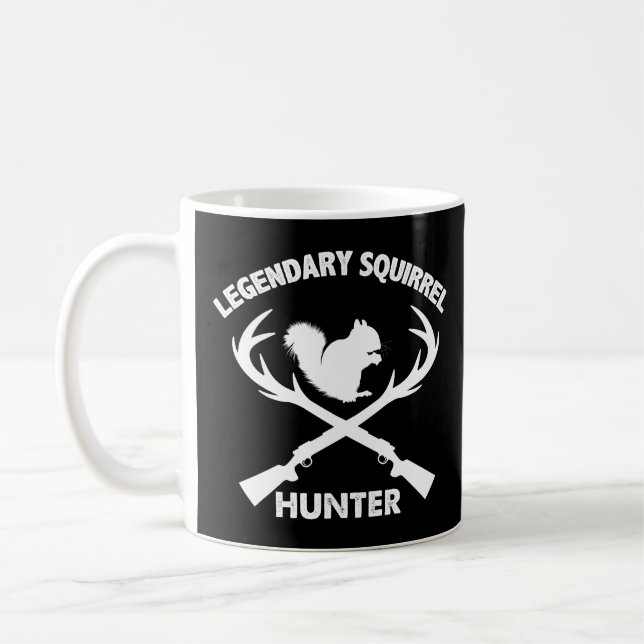 Legendary Squirrel Hunter Squirrel Hunting, Legend Coffee Mug (Left)