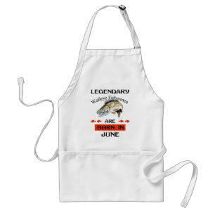 Legendary Walleye Fishermen Are Born in June Standard Apron