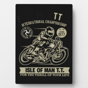 Legendary With Motorcycle Racing Art Gift Plaque