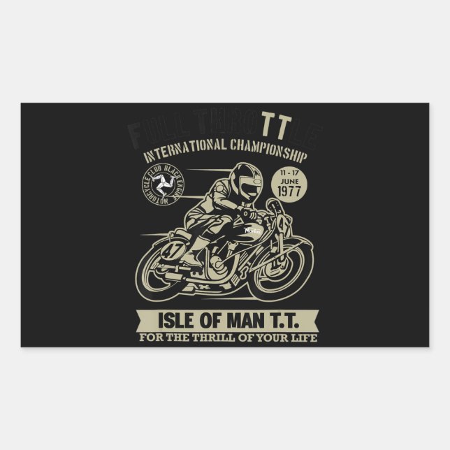 Legendary With Motorcycle Racing Art Gift Rectangular Sticker (Front)
