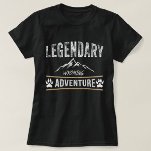Legendary Wyoming Adventure Mountain Landscape Tee