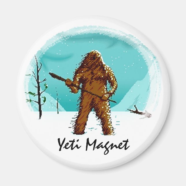 Legendary Yeti Bigfoot Big Foot Gifts Customise Magnet (Front)