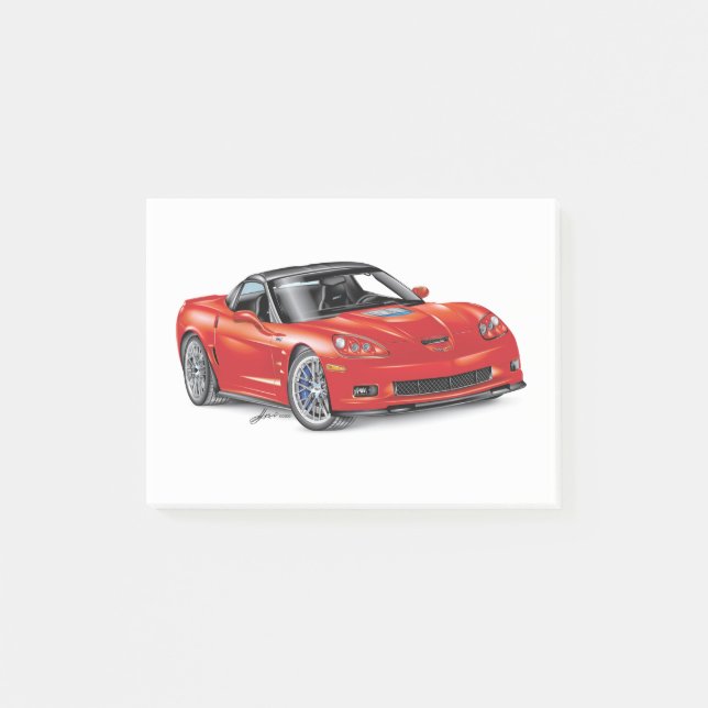 LEGENDARY Z-R-ONE AUTOMOBILE ART POST-IT NOTES (Front)