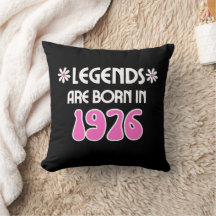 Legends Are Born In 1976 Throw Pillow