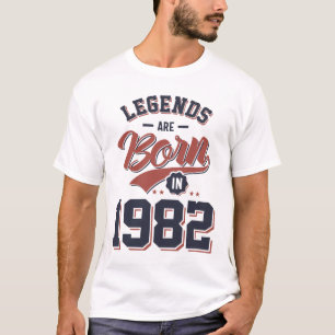 Legends Are Born in 1982 Birthday Gift T-Shirt
