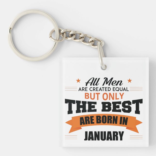 Legends Are Born In January Key Ring (Front)