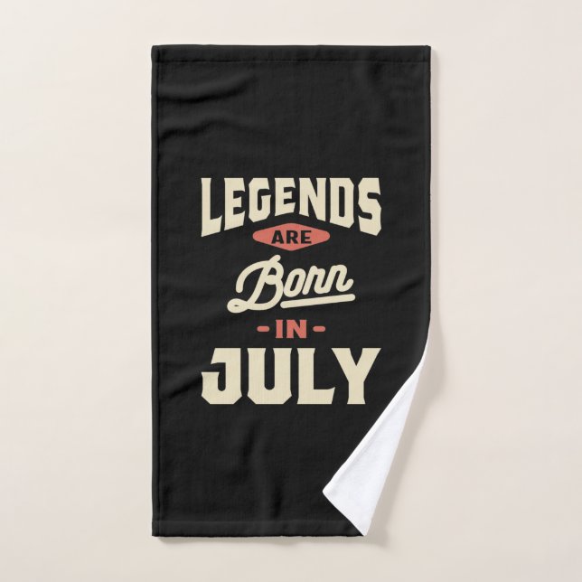 Legends are Born in July - July Birthday Hand Towel (Hand Towel)