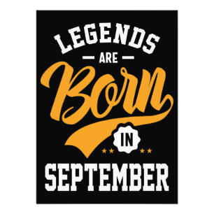 Legends Are Born In September Photo Print