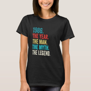 Legends Born In 1986 Man 36 Year Old 36th Birthday T-Shirt