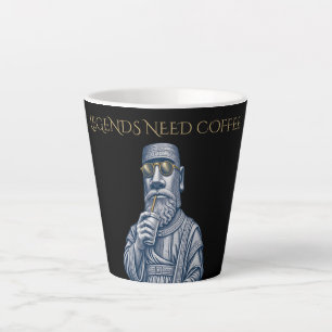 LEGENDS NEED COFFEE Vintage Art Latte Mug