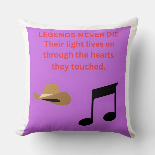 LEGENDS NEVER DIE CUSHION (Front)
