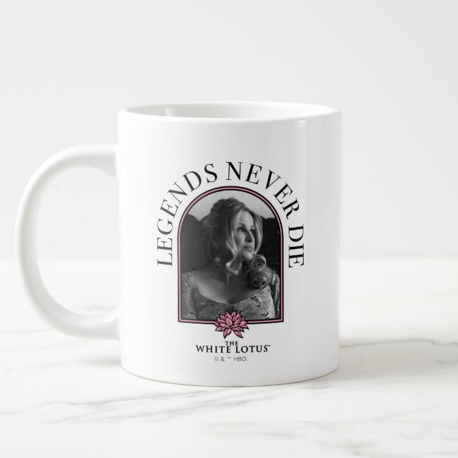Legends Never Die - The White Lotus Large Coffee Mug (Left)