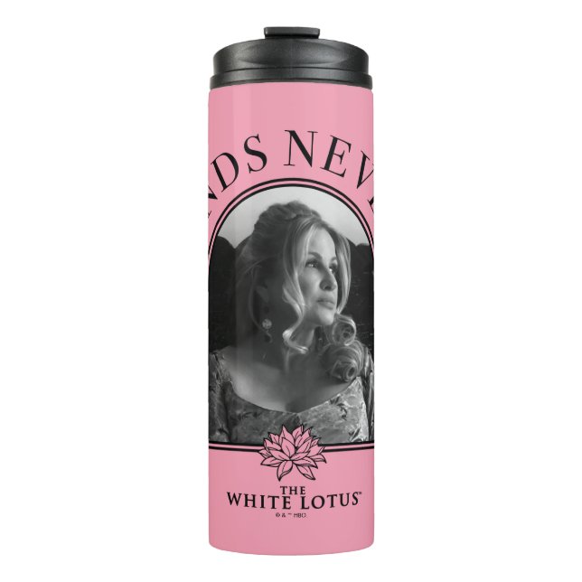 Legends Never Die - The White Lotus Thermal Tumbler (Front)