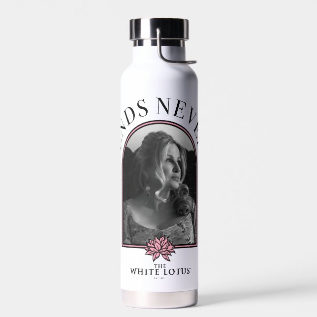 Legends Never Die - The White Lotus Water Bottle (Left)