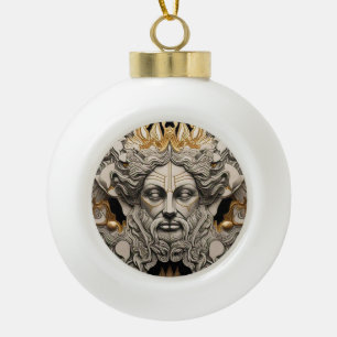 "Legends of Old" Ceramic Ball Christmas Ornament