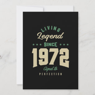 Legends Since 1972 Birthday Gift Thank You Card