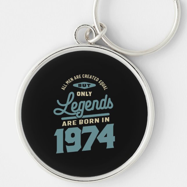Legends Since 1974 Birthday Gift Key Ring (Front)