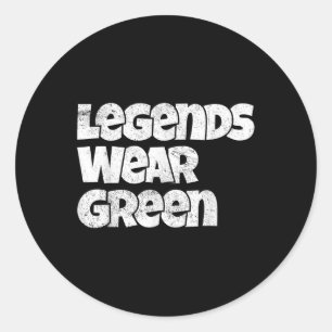Legends Wear Green Spirit Wear Team Game Colour Wa Classic Round Sticker