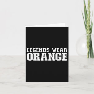 Legends Wear Orange Spirit Wear Team Game Colour W Card
