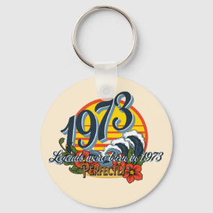 legends were born in 1973 button key ring