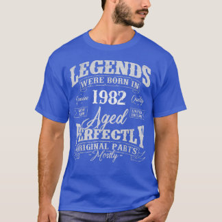 Legends Were Born In 1982 Year Of Birth Birthday  T-Shirt