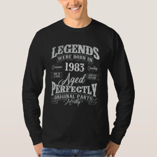 Legends Were Born In 1983 Year Of Birth Birthday T-Shirt