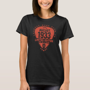 Legends Were Born In August 1933 Guitar T-Shirt