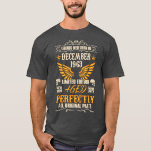 Legends Were Born in December 1963 - Rock Biker 59 T-Shirt