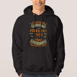 Legends Were Born In February 1958 Hoodie