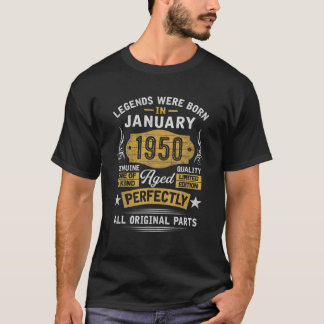 Legends Were Born In January 1950 72Nd Birthday Gi T-Shirt