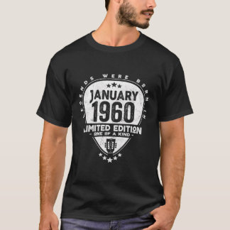 Legends Were Born In January 1960 - Guitar T-Shirt