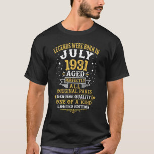 Legends Were Born In July 1931 91 Years Old 91st B T-Shirt