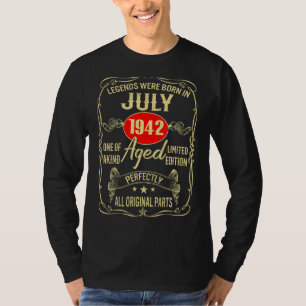 Legends Were Born In July 1942 80th Birthday 80 Ye T-Shirt